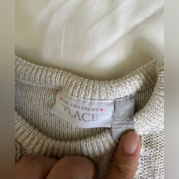 The Children's Place Cream Sweater with Ruffle Accents size 4 - Picture 2 of 7